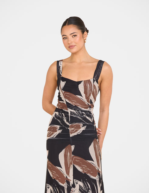 Indie Printed Mesh Dress